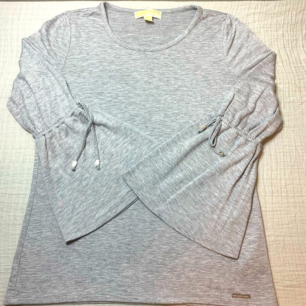 Michael Kors Grey Bell Sleeve Top